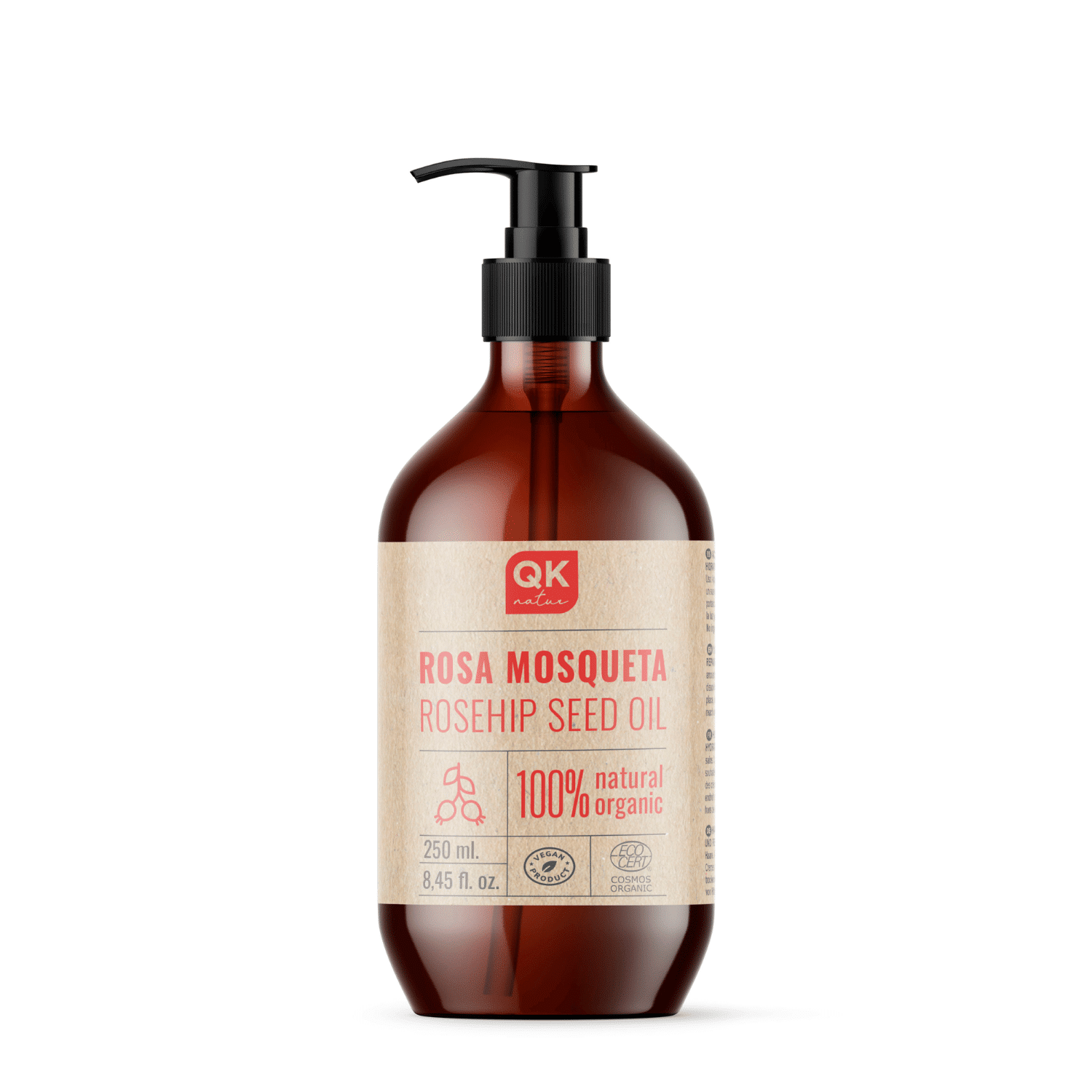 Rose Hip Oil 250 ml Organic Vegan
