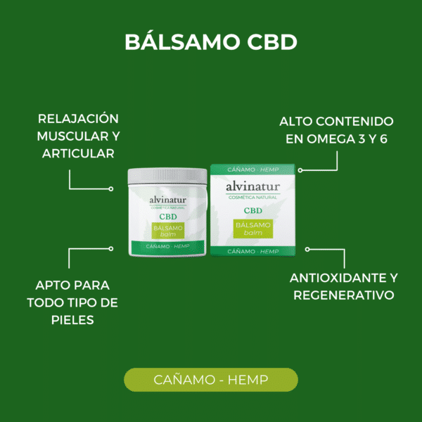 Propiedades Bálsamo CBD Alvinatur