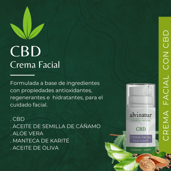 Crème Visage au beurre de Karité et CBD AlviNatur – Image 4