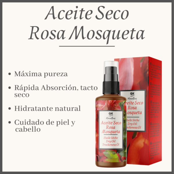 Aceite seco Rosa Mosqueta Puro de rápida absorción